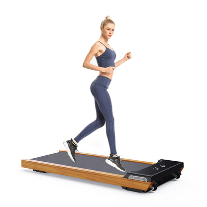 Real Wood Walking Pad - Quiet Portable Treadmill with Remote - LED/LCD Display