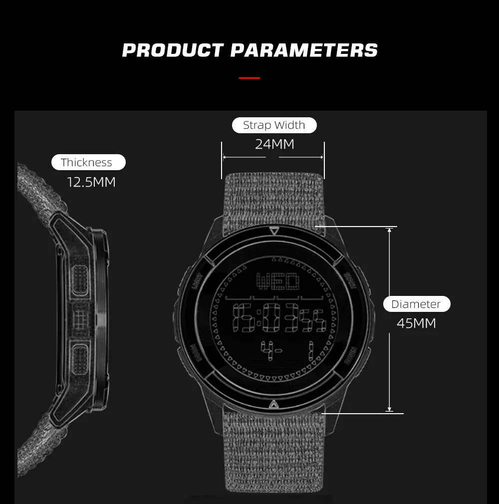 NORTH EDGE ALPS Carbon Fiber Smart Watch - UltraLight, Compass, Waterproof 50M, Step Counter