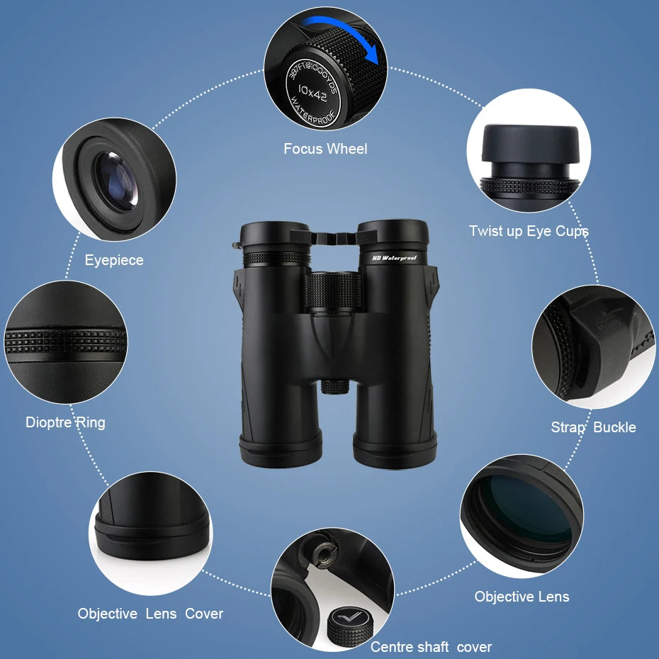 Svbony SV47 8x32/8x42/10x42 Binoculars - Bak4 Prism HD FMC Lens, IPX7 Waterproof