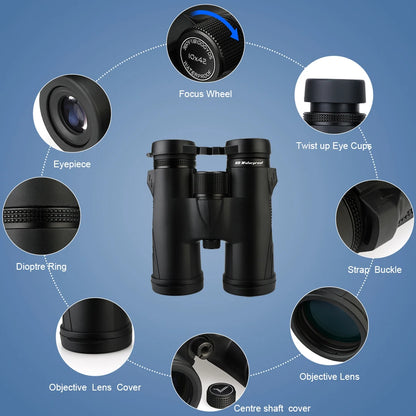 Svbony SV47 8x32/8x42/10x42 Binoculars - Bak4 Prism HD FMC Lens, IPX7 Waterproof