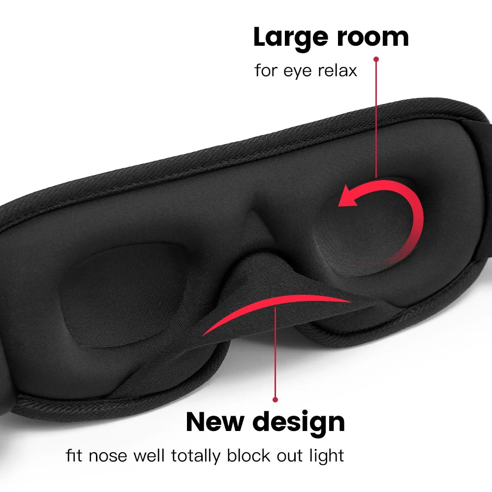 3D Sleeping Mask - Blackout - Light Soft Padded Sleep Mask