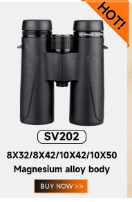 Svbony SV202 Upgraded Wide-angle ED Binoculars 8x32/8x42/10x42 - Bak4 Prism, IPX7 Waterproof, Fogproof
