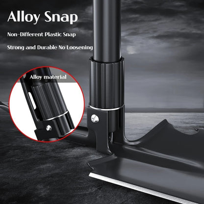 New Survival/Backpacking Folding Shovel & Pick - Steel Folding Spade with Serrated Edge & Carry Bag