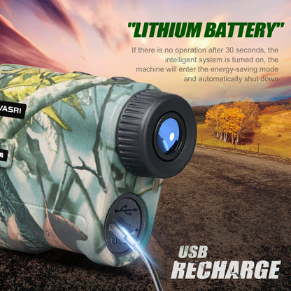 REVASRI Hunting Laser Rangefinder 1000 Yard Range - Rechargeable Battery - Target Acquisition Technology - Slope Compensation