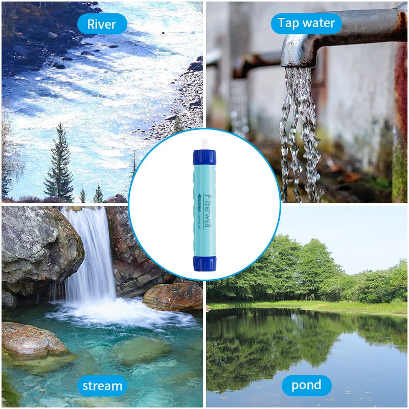 Filterwell Filter Cartridge Refills - Water Filtration System - Emergency Survival Camping Water Purifier