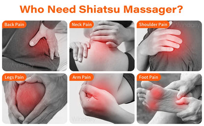 4D Shiatsu Neck, Shoulder, and Back Massager with Heat