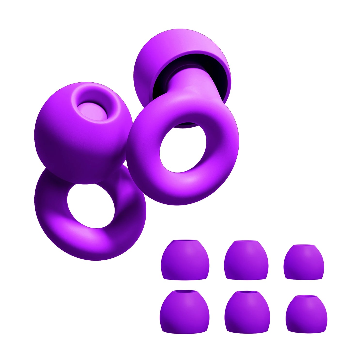 Loop Super Soft Silicone Ear Plugs – Reusable Hearing Protection for Noise Reduction 8 Ear Tips in XS/S/M/L