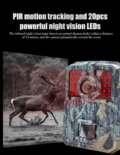 BORME Mini Trail Camera - MiniDL003 16MP 1080P - Night Vision Photo - Motion Camera