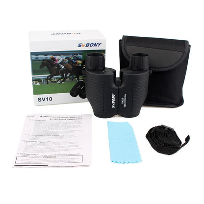 SVBONY SV10/SV10S 8x25 Compact Binoculars - Fixed Focus, Multi-coated Porro Prism Lenses