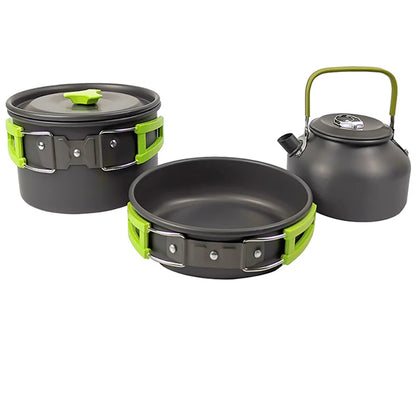 Camping Cooking Accessories Sets - Compact Nesting Camp Cookware - Lightweight Travel Tableware - Outdoor Picnic Set