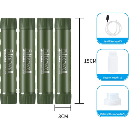 Filterwell Filter Cartridge Refills - Water Filtration System - Emergency Survival Camping Water Purifier