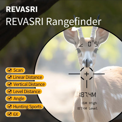 REVASRI Hunting Laser Rangefinder 1000 Yard Range - Rechargeable Battery - Target Acquisition Technology - Slope Compensation