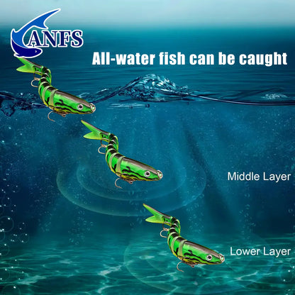 ANFS 5pcs/3pcs Multi Jointed Artificial Bait - Slow Sinking Bionic Fishing Lures