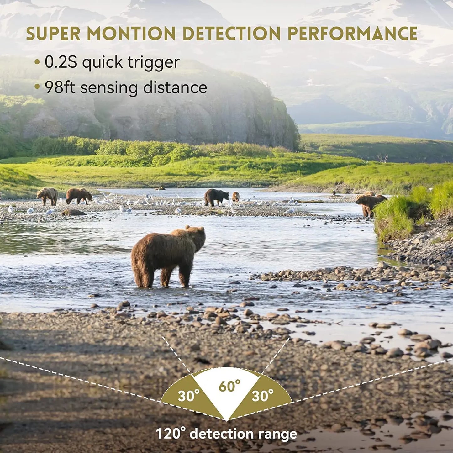 Solar Trail Camera - 30MP/2K Video - Solar Panel Charger -  Infrared Night Vision - Motion Camera