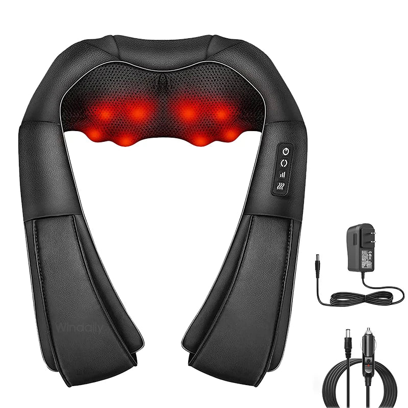 4D Shiatsu Neck, Shoulder, and Back Massager with Heat
