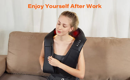 4D Shiatsu Neck, Shoulder, and Back Massager with Heat