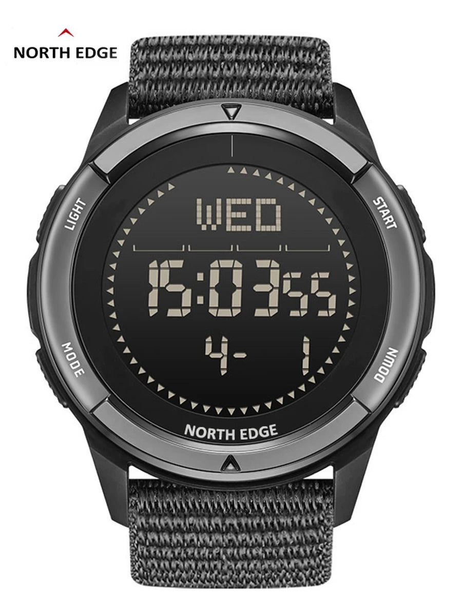 NORTH EDGE ALPS Carbon Fiber Smart Watch - UltraLight, Compass, Waterproof 50M, Step Counter