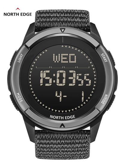 NORTH EDGE ALPS Carbon Fiber Smart Watch - UltraLight, Compass, Waterproof 50M, Step Counter