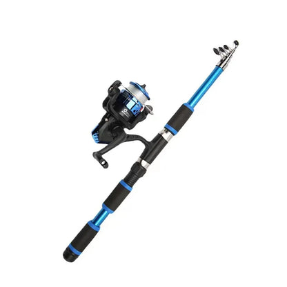 Collapsible Fishing Rod - Full Kids Fishing Kit With Travel Bag and Lures