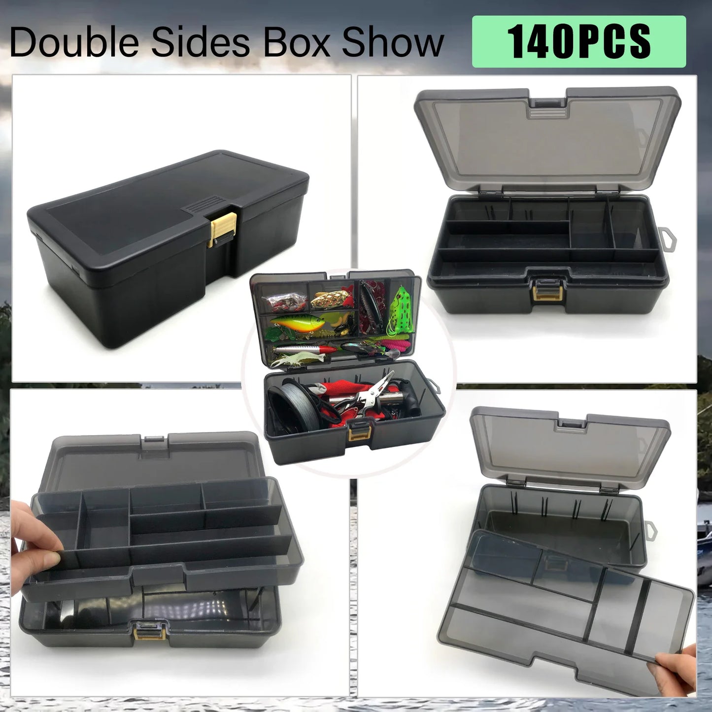 140/369pcs Fishing Accessories Set With Tacklebox - Includes Everything You Need To Get Started