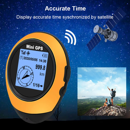 High-Precision Satellite Mini Handheld GPS - Coordinates, Compass, Altitude