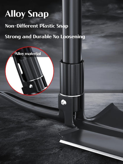 New Survival/Backpacking Folding Shovel & Pick - Steel Folding Spade with Serrated Edge & Carry Bag