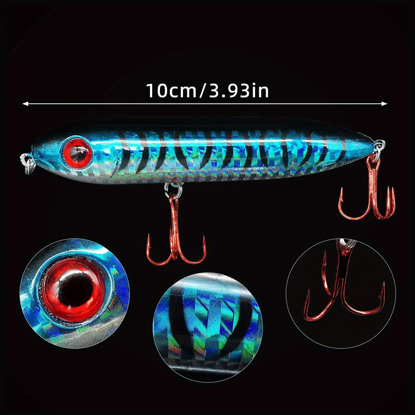 ANFS 1pc/3pcs Supreme Realistic Topwater Fishing Lure - Pencil Artificial Bait For for Saltwater & Freshwater