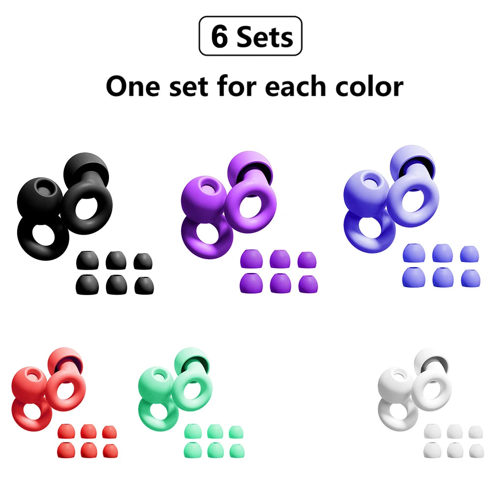 Loop Super Soft Silicone Ear Plugs – Reusable Hearing Protection for Noise Reduction 8 Ear Tips in XS/S/M/L