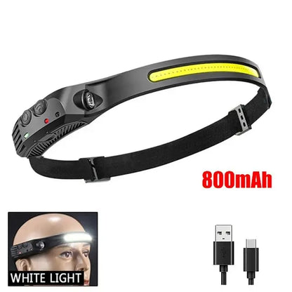 Lumi Light COB LED Headband - Waterproof Rechargeable Headlamp - Motion Sensing