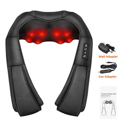 4D Shiatsu Neck, Shoulder, and Back Massager with Heat
