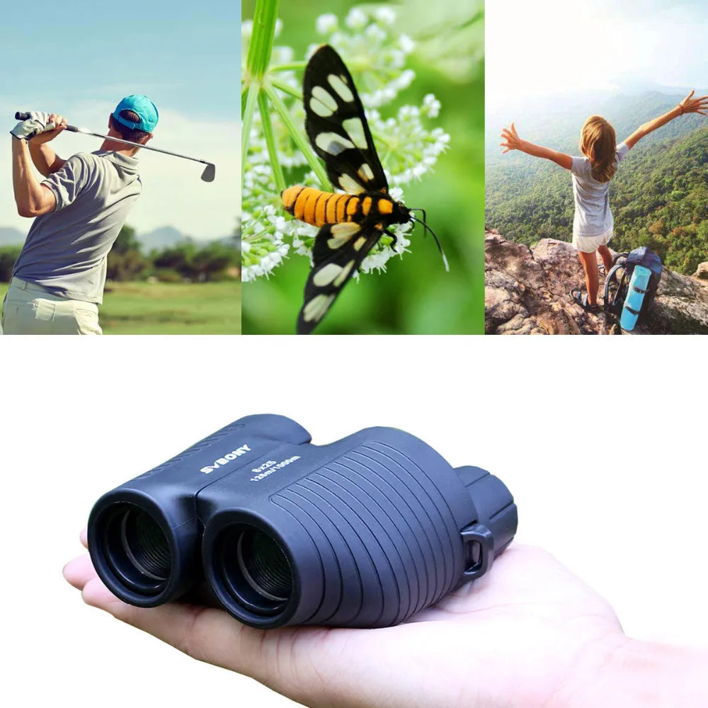 SVBONY SV10/SV10S 8x25 Compact Binoculars - Fixed Focus, Multi-coated Porro Prism Lenses