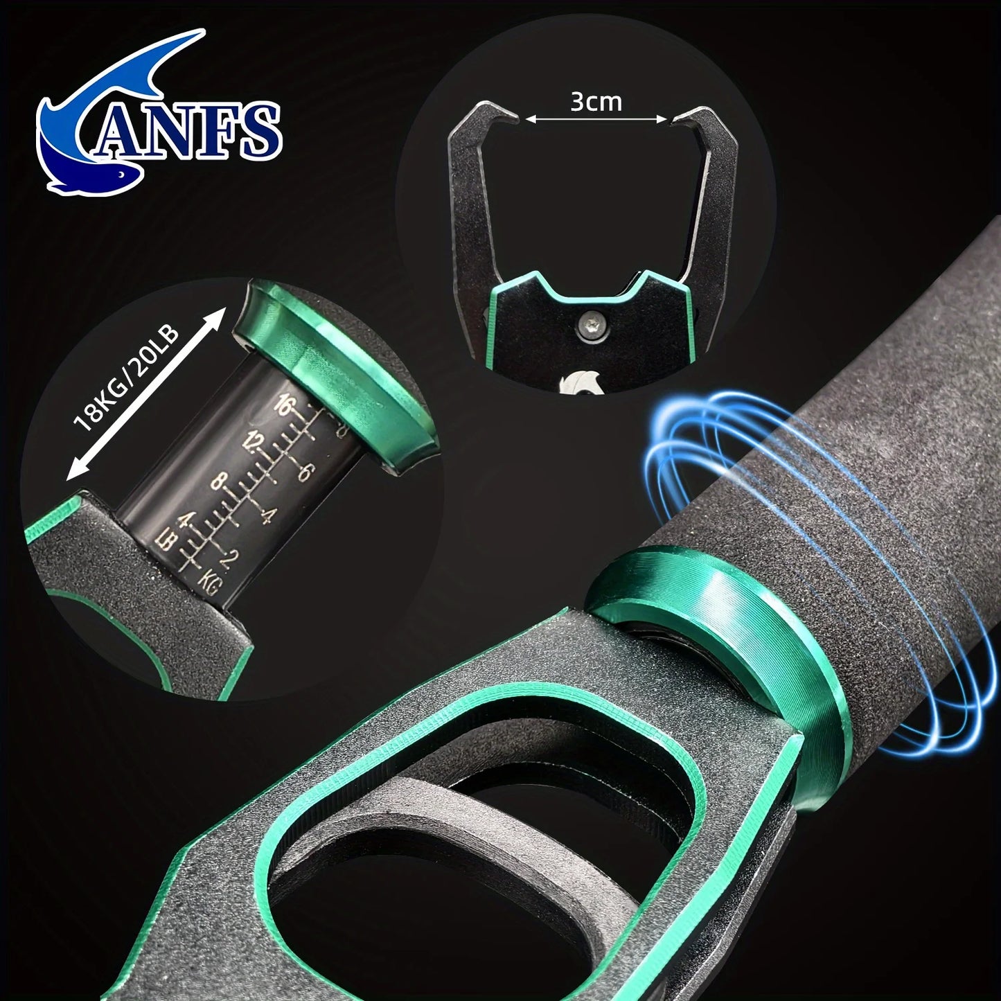 ANFS Fish Lip Gripper Pliers - Fishing Lip Gripper with Scale 40LB/18KG - Lockable Fish Gripping Pliers