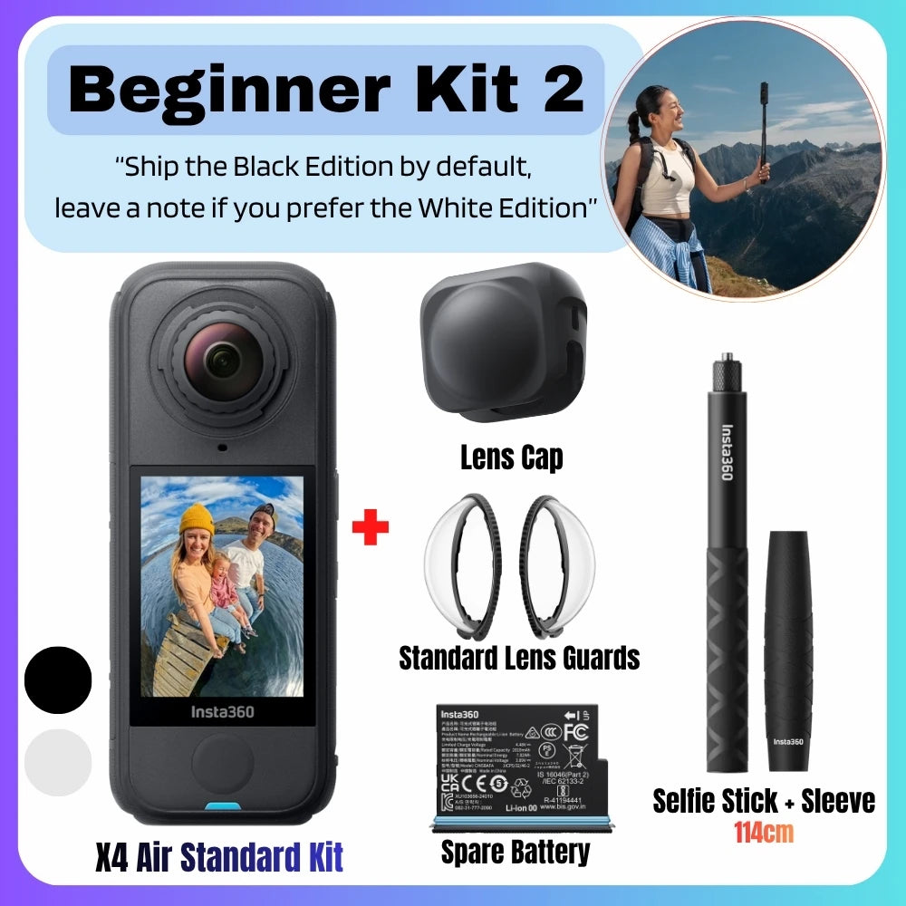 Insta360 X4 Air 2025 New Launch 360 Action Camera 8K 30fps Lightweight 165g Replaceable Lens Insta 360 Original Sports Cam