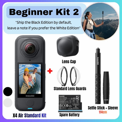 Insta360 X4 Air 2025 New Launch 360 Action Camera 8K 30fps Lightweight 165g Replaceable Lens Insta 360 Original Sports Cam
