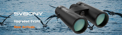 Svbony SV202 Upgraded Wide-angle ED Binoculars 8x32/8x42/10x42 - Bak4 Prism, IPX7 Waterproof, Fogproof