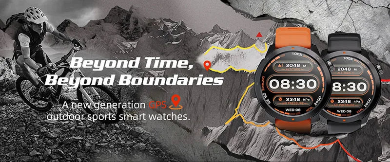 NORTH EDGE ALPS Carbon Fiber Smart Watch - UltraLight, Compass, Waterproof 50M, Step Counter