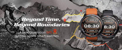 NORTH EDGE ALPS Carbon Fiber Smart Watch - UltraLight, Compass, Waterproof 50M, Step Counter