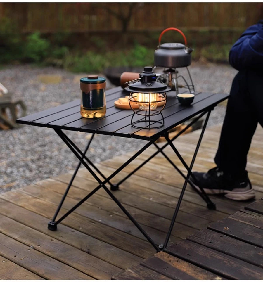 Folding Camping Table - Portable Compact Ultralight Aluminum Camp Table & Bag