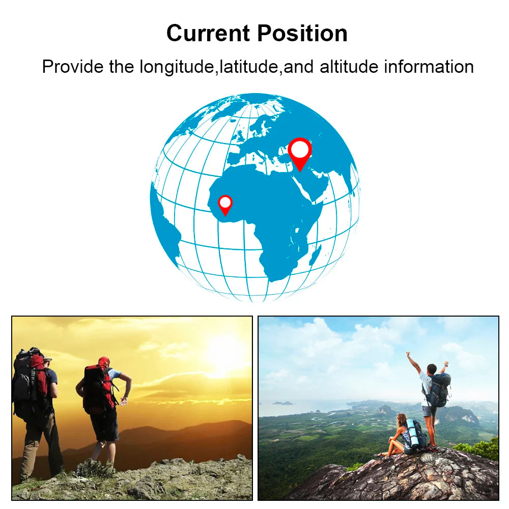 High-Precision Satellite Mini Handheld GPS - Coordinates, Compass, Altitude