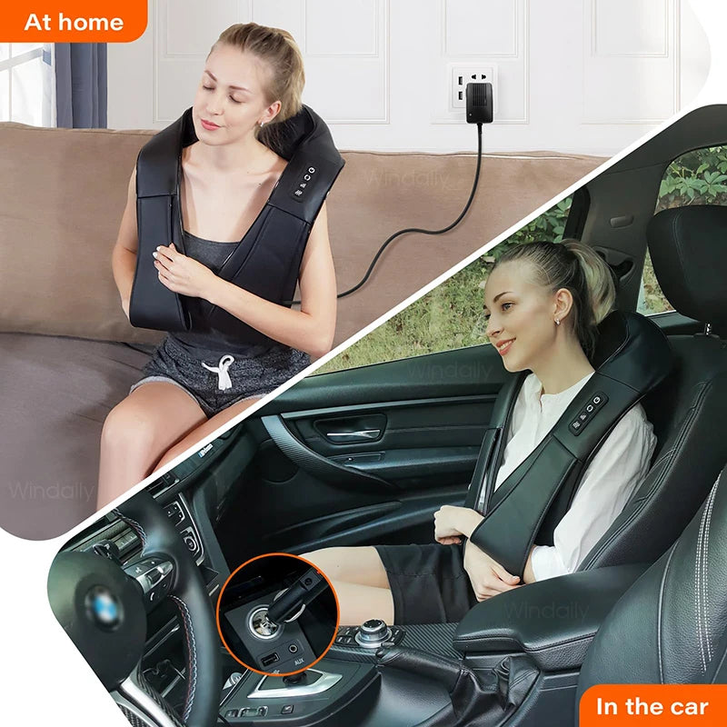 4D Shiatsu Neck, Shoulder, and Back Massager with Heat