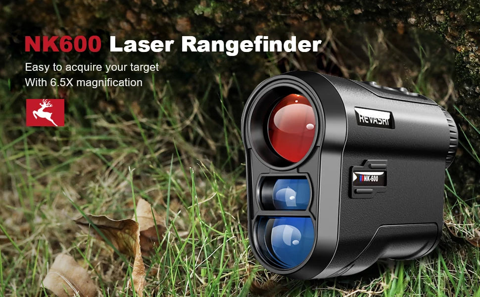 REVASRI 1000m/600m Golf Rangefinder with Slope and Flag Pole Lock Vibration - External Slope Switch - Rechargeable - Golf Tournament Legal