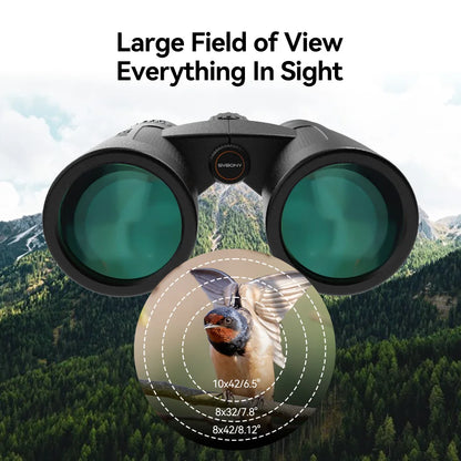 Svbony SV202 Upgraded Wide-angle ED Binoculars 8x32/8x42/10x42 - Bak4 Prism, IPX7 Waterproof, Fogproof