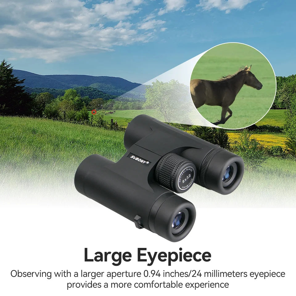 Svbony F9333A/F9333B 10X42/8X32 Binoculars - Powerful HD Lens Coatings, Long Range
