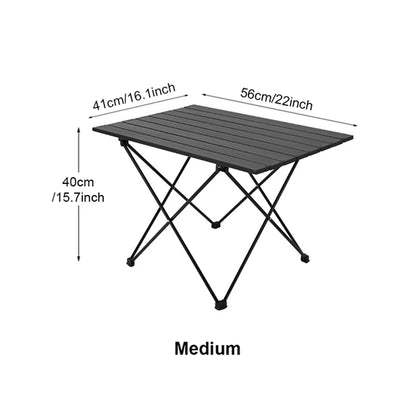 Folding Camping Table - Portable Compact Ultralight Aluminum Camp Table & Bag