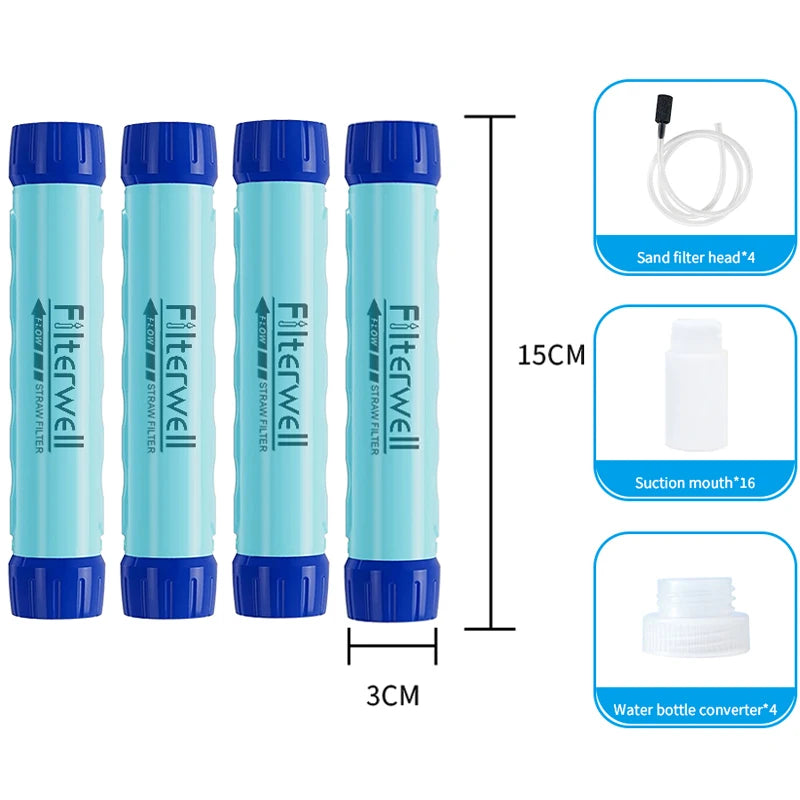 Filterwell Filter Cartridge Refills - Water Filtration System - Emergency Survival Camping Water Purifier