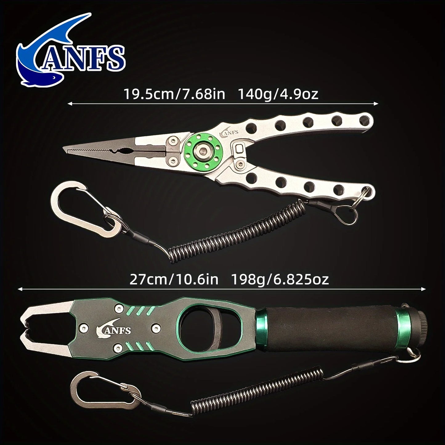 ANFS Fish Lip Gripper Pliers - Fishing Lip Gripper with Scale 40LB/18KG - Lockable Fish Gripping Pliers
