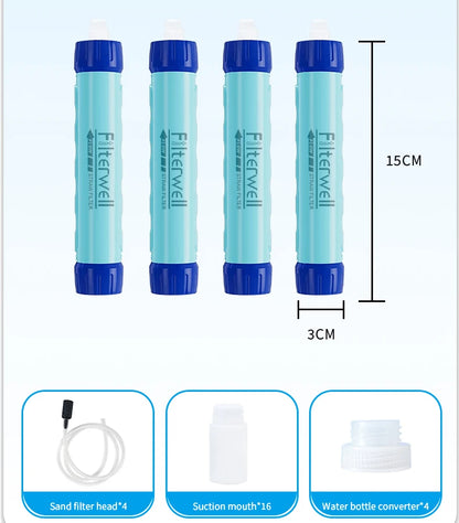 Filterwell Filter Cartridge Refills - Water Filtration System - Emergency Survival Camping Water Purifier