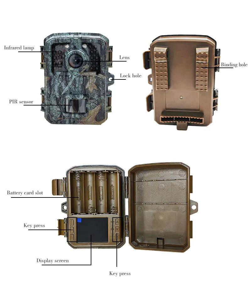 BORME Mini Trail Camera - MiniDL003 16MP 1080P - Night Vision Photo - Motion Camera