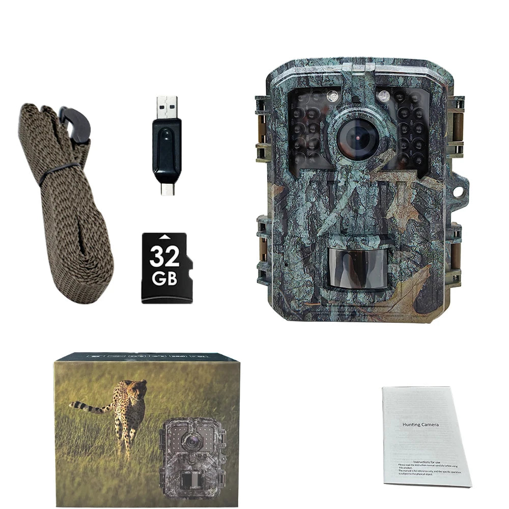 BORME Mini Trail Camera - MiniDL003 16MP 1080P - Night Vision Photo - Motion Camera
