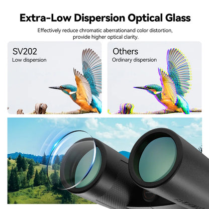Svbony SV202 Upgraded Wide-angle ED Binoculars 8x32/8x42/10x42 - Bak4 Prism, IPX7 Waterproof, Fogproof